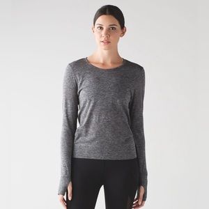 Lululemon X SoulCycle Breeze by Long Sleeve in Heather Black Relax fit- 4